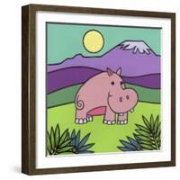 Hippopotamus-Denny Driver-Framed Giclee Print