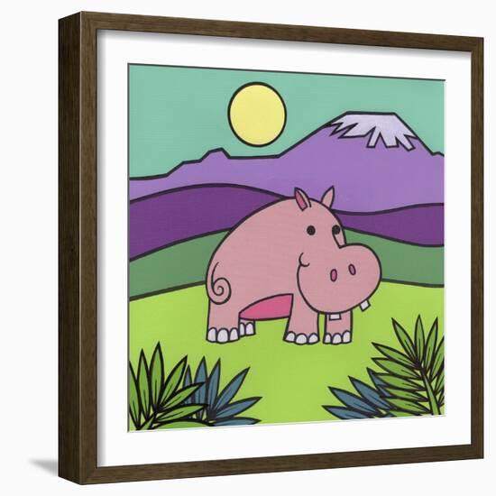 Hippopotamus-Denny Driver-Framed Giclee Print