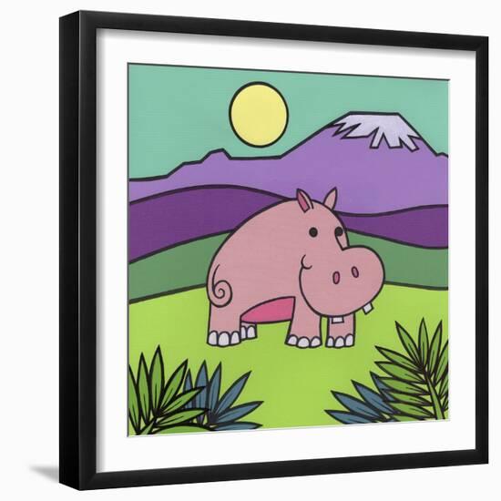 Hippopotamus-Denny Driver-Framed Giclee Print