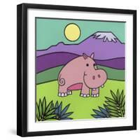 Hippopotamus-Denny Driver-Framed Giclee Print