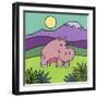 Hippopotamus-Denny Driver-Framed Giclee Print