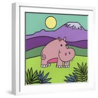 Hippopotamus-Denny Driver-Framed Giclee Print