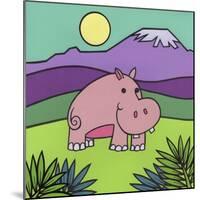 Hippopotamus-Denny Driver-Mounted Giclee Print