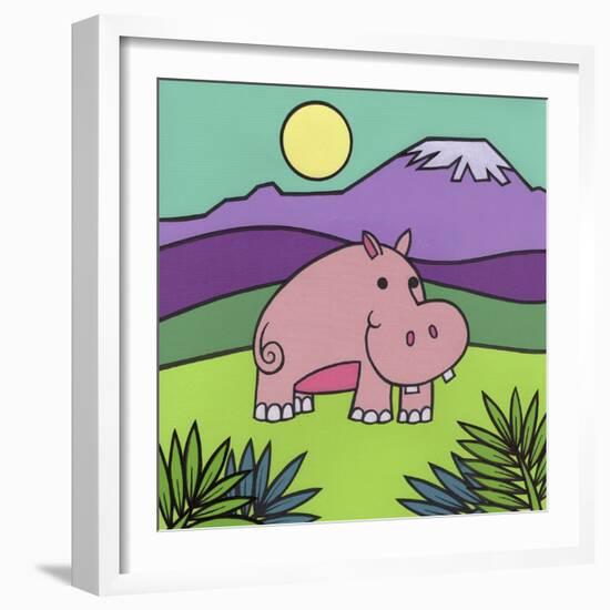 Hippopotamus-Denny Driver-Framed Premium Giclee Print