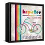 Hipster Background In Retro Style-incomible-Framed Stretched Canvas