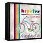 Hipster Background In Retro Style-incomible-Framed Stretched Canvas