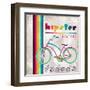 Hipster Background In Retro Style-incomible-Framed Art Print