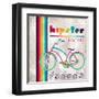 Hipster Background In Retro Style-incomible-Framed Art Print