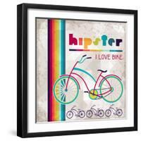 Hipster Background In Retro Style-incomible-Framed Art Print