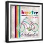 Hipster Background In Retro Style-incomible-Framed Art Print