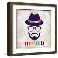 Hipster Background In Retro Style-incomible-Framed Art Print