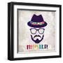 Hipster Background In Retro Style-incomible-Framed Art Print