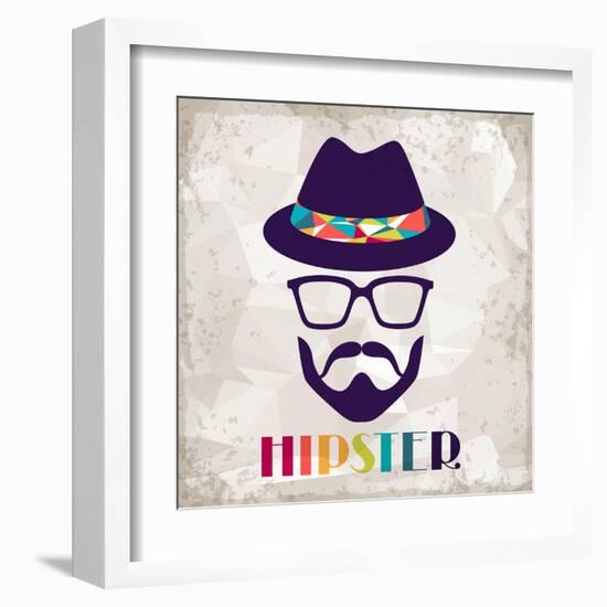 Hipster Background In Retro Style-incomible-Framed Art Print