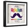 Hipster Background In Retro Style-incomible-Framed Art Print