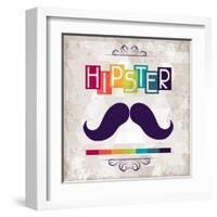 Hipster Background In Retro Style-incomible-Framed Art Print