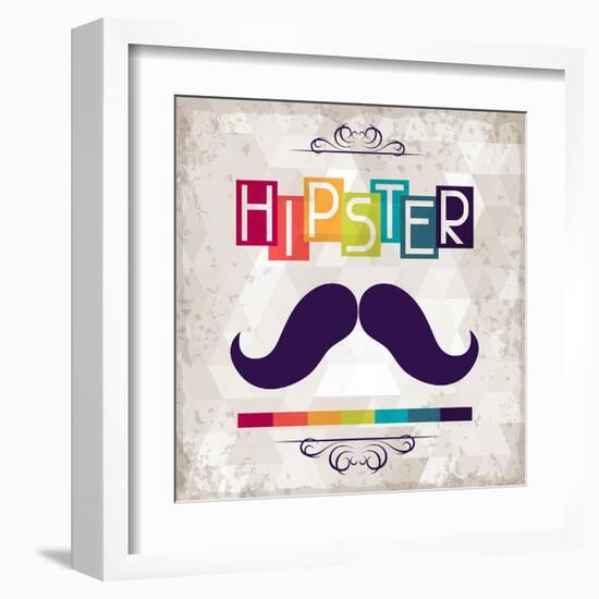 Hipster Background In Retro Style-incomible-Framed Art Print