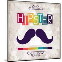 Hipster Background In Retro Style-incomible-Mounted Art Print