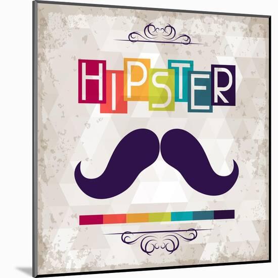 Hipster Background In Retro Style-incomible-Mounted Art Print