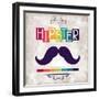 Hipster Background In Retro Style-incomible-Framed Art Print