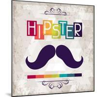 Hipster Background In Retro Style-incomible-Mounted Art Print