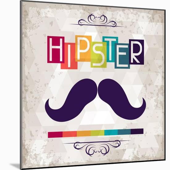 Hipster Background In Retro Style-incomible-Mounted Art Print