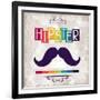 Hipster Background In Retro Style-incomible-Framed Art Print