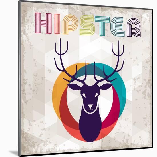 Hipster Background In Retro Style-incomible-Mounted Art Print