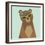 Hipster Bear I-null-Framed Art Print