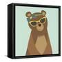 Hipster Bear I-null-Framed Stretched Canvas