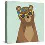 Hipster Bear I-null-Stretched Canvas