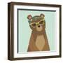 Hipster Bear I-null-Framed Art Print