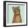 Hipster Bear I-null-Framed Art Print