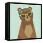 Hipster Bear I-null-Framed Stretched Canvas