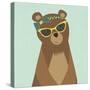 Hipster Bear I-null-Stretched Canvas