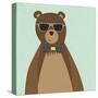 Hipster Bear II-null-Stretched Canvas