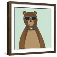 Hipster Bear II-null-Framed Art Print