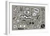 Hipster Doodles-pakowacz-Framed Art Print