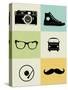 Hipster Mix Poster-NaxArt-Stretched Canvas