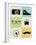 Hipster Mix Poster-NaxArt-Framed Art Print