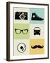 Hipster Mix Poster-NaxArt-Framed Art Print