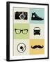 Hipster Mix Poster-NaxArt-Framed Art Print