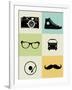 Hipster Mix Poster-NaxArt-Framed Art Print