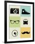 Hipster Mix Poster-NaxArt-Framed Art Print