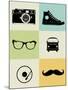 Hipster Mix Poster-NaxArt-Mounted Art Print