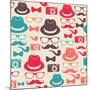 Hipster Pattern-cienpies-Mounted Art Print