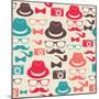 Hipster Pattern-cienpies-Mounted Art Print