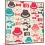 Hipster Pattern-cienpies-Mounted Art Print