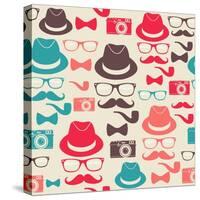 Hipster Pattern-cienpies-Stretched Canvas