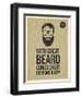 Hipster Quotes: with Greate Beard Comes Great Responsibility-ONiONAstudio-Framed Art Print