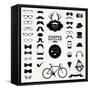 Hipster Retro Vintage Icon Set-OliaFedorovsky-Framed Stretched Canvas